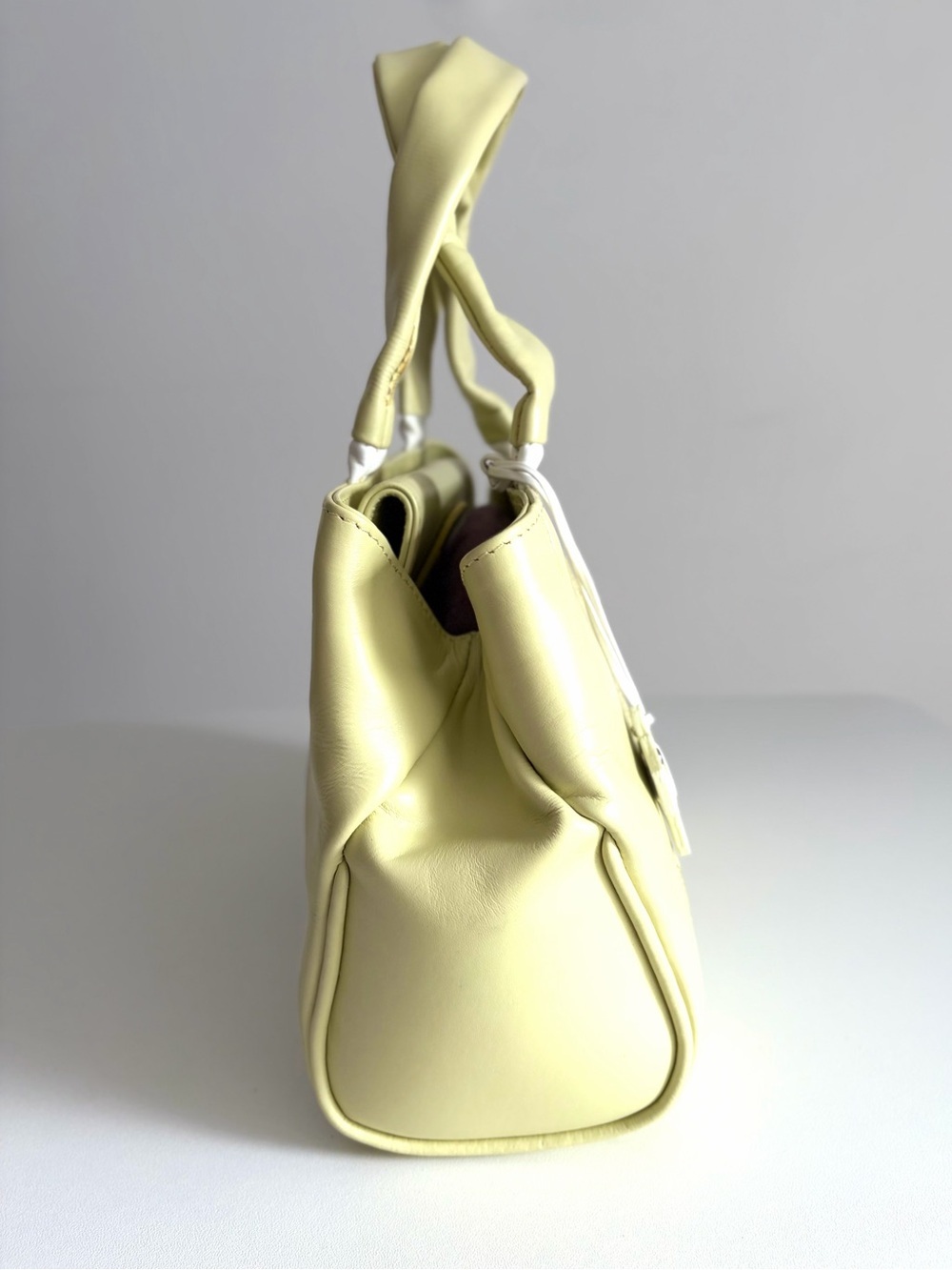 Radley London - Pistachio Leather Mini Grab Bag Purse - Floral Appliqué - Picture 7 of 8